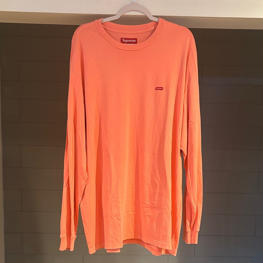 Supreme Men's Vibrant Orange‎ Long Sleeve Tee